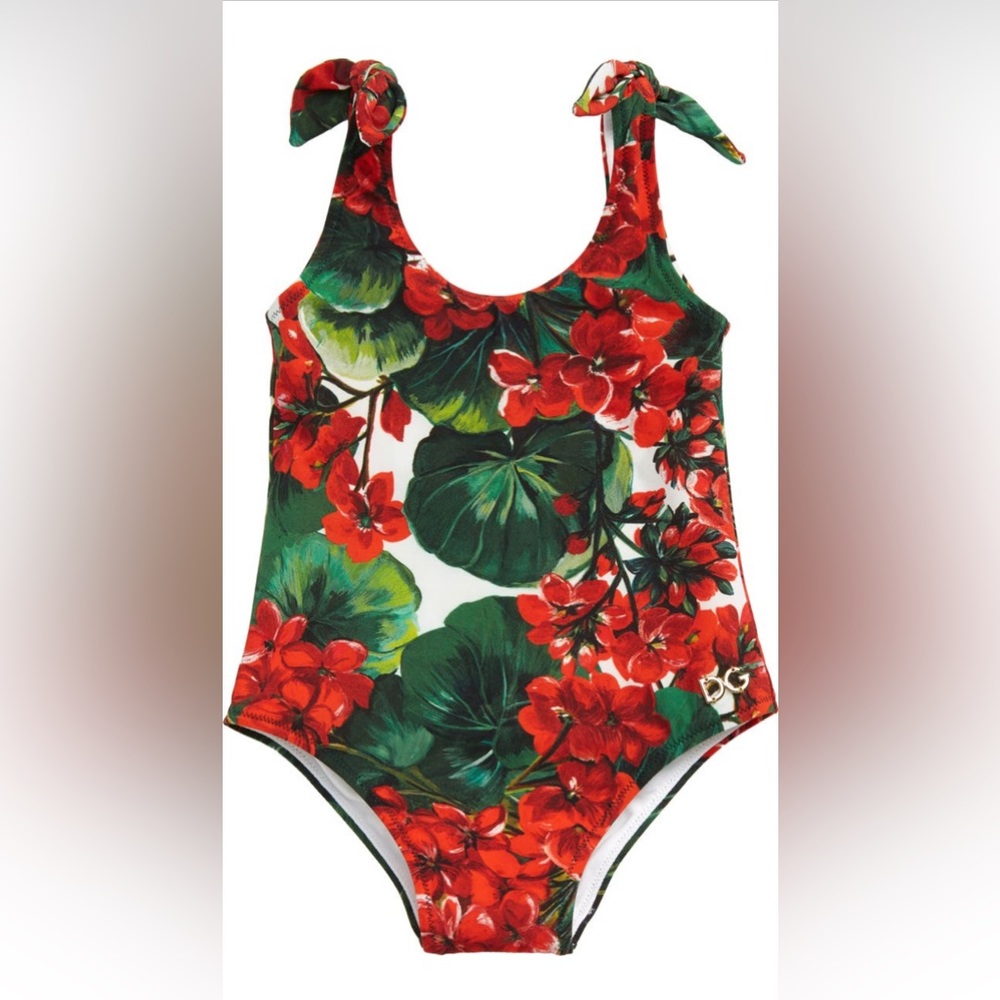 Dolce & Gabbana Floral Print One-piece Bathing Suit Baby